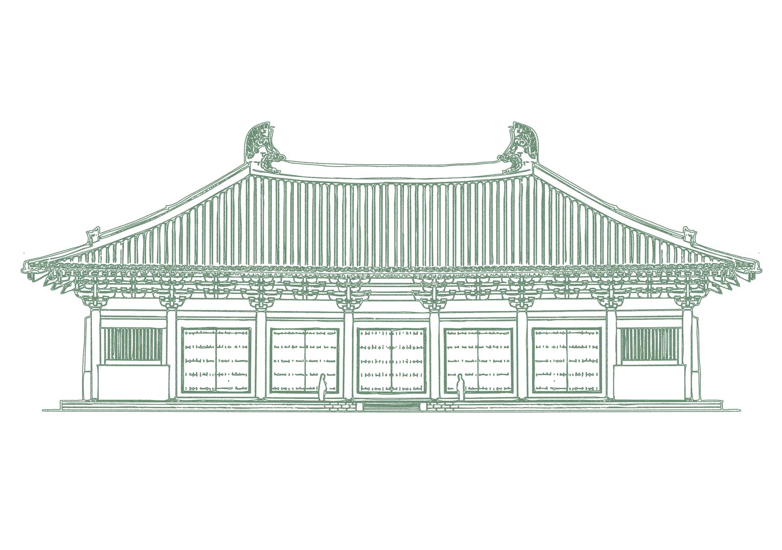 佛光寺线稿